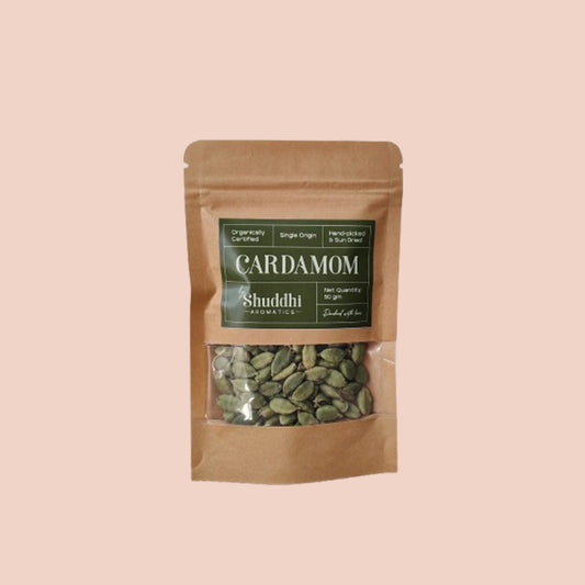 Organic Cardamom 8mm+ - Shuddhi Aromatics
