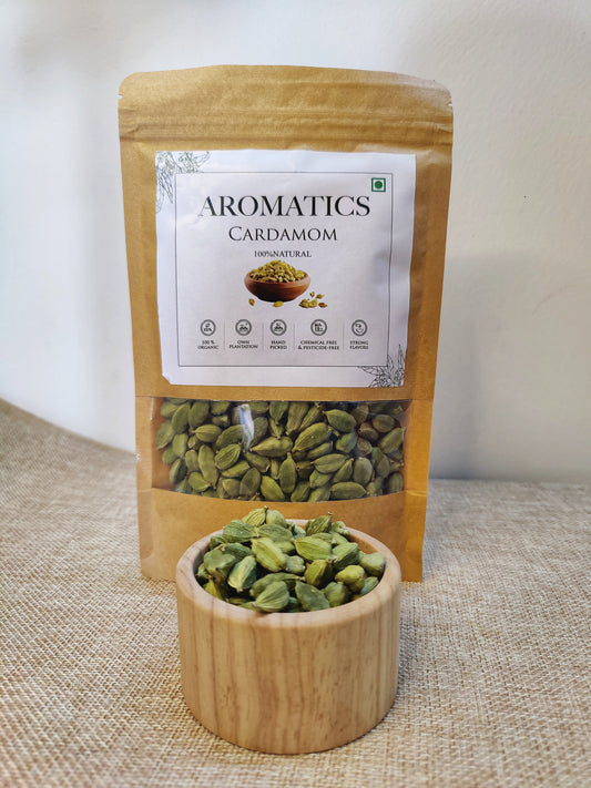 Organic Cardamom [Elaichi] - 8mm+ Premium