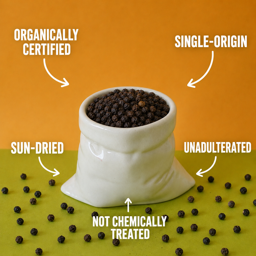 Organic Malabar Black Pepper
