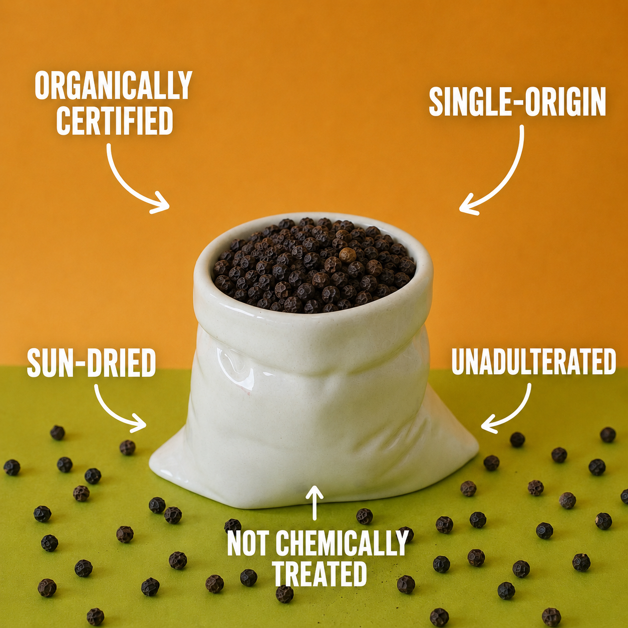 Organic Malabar Black Pepper