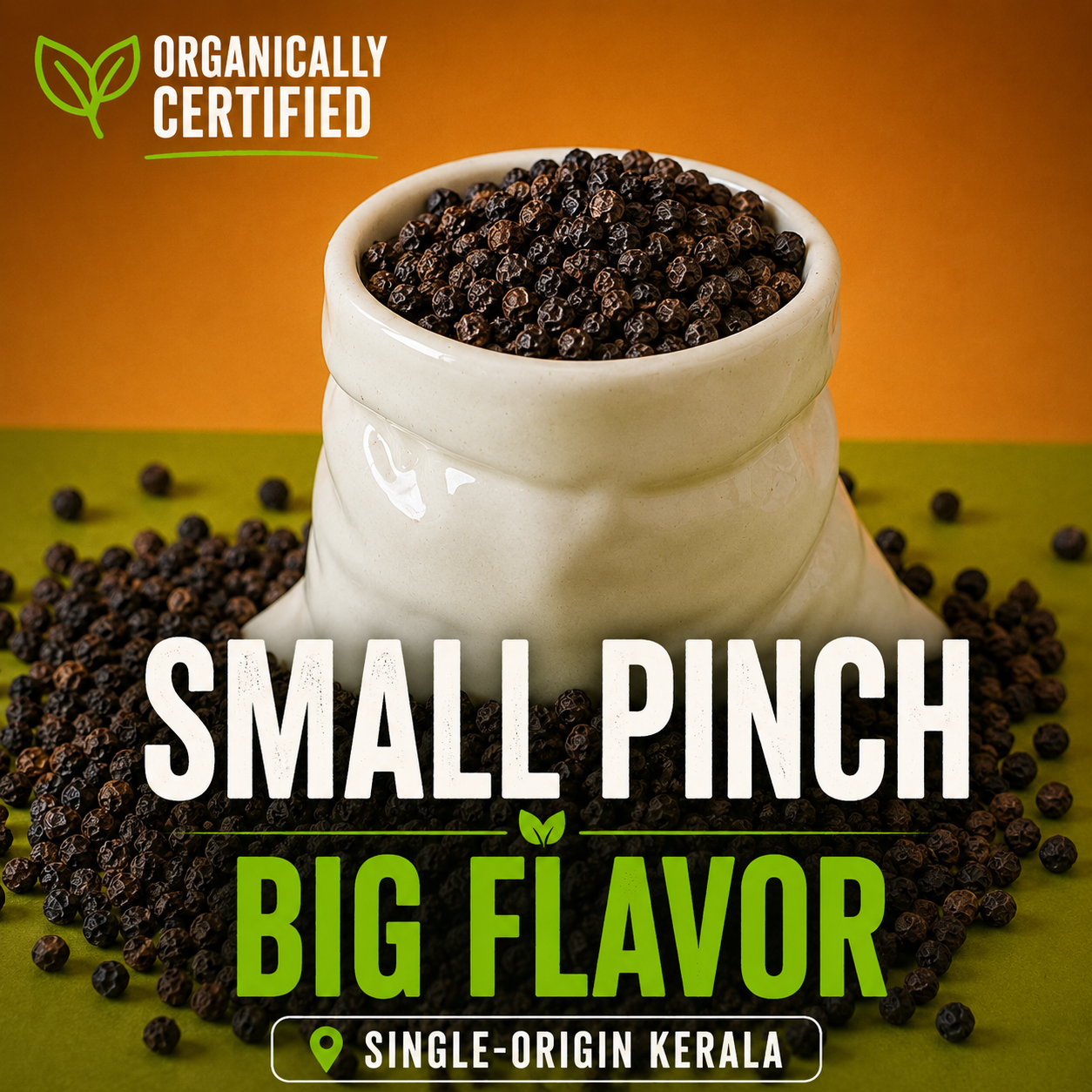 Organic Malabar Black Pepper
